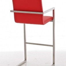 Barová stolička s nerezovou podnožou Aster  - 3