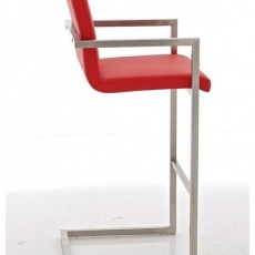 Barová stolička s nerezovou podnožou Aster  - 4
