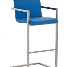 Barová stolička s nerezovou podnožou Aster  - 7