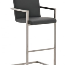 Barová stolička s nerezovou podnožou Aster  - 10