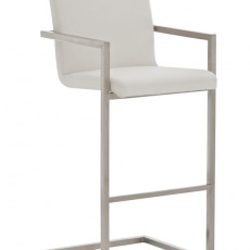 Barová stolička s nerezovou podnožou Aster  - 12