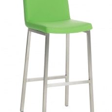 Barová stolička s nerezovou podnožou Vigga, zelená - 1