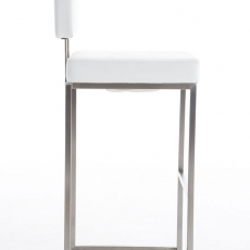 Barová stolička s nerezovou podnožou Winder, biela - 3