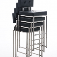Barová stolička s nerezovou podnožou Winder, biela - 8