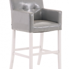 Barová stolička s opierkami Miranda, biela podnož - 5