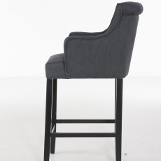 Barová stolička s podrúčkami Sylko, čierna podnož - 5