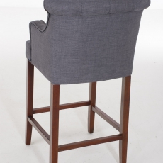Barová stolička s podrúčkami Sylko, hnedá podnož - 5