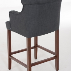 Barová stolička s podrúčkami Sylko, hnedá podnož - 6