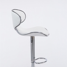 Barová stolička Vega I., syntetická koža, biela - 2