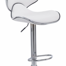 Barová stolička Vega I., syntetická koža, biela - 8