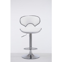 Barová stolička Vega I., syntetická koža, biela