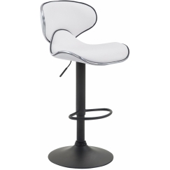 Barová stolička Vega II., syntetická koža, biela