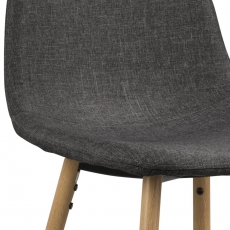 Barová stolička Wanda (Súprava 2 ks), dub/sivá - 3