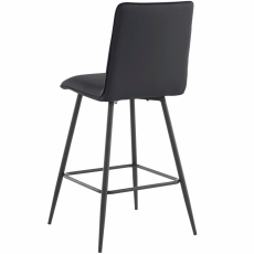 Barová stolička Zelta (SADA 2 ks), syntetická koža, čierna - 5