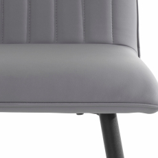 Barová stolička Zelta (SADA 2 ks), syntetická koža, šedá - 6