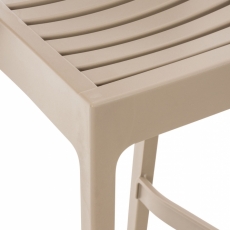Barová židle Ares, plast, krémová - 4