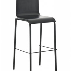 Barová židle Avion s černou podnoží (SET 2 ks) černá - 1