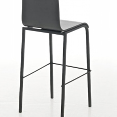 Barová židle Avion s černou podnoží (SET 2 ks) černá - 3