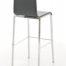 Barová židle Avion s chromovanou podnoží (SET 2 ks) černá - 3