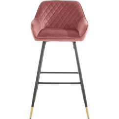 Barová židle Bradley, samet, růžová