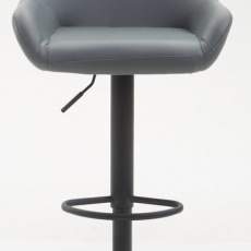 Barová židle Brag (SET 2 ks), syntetická kůže, šedá - 2