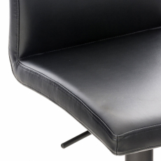 Barová židle Cadiz, syntetická kůže, černá / černá - 5