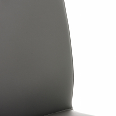 Barová židle Cadiz, syntetická kůže, černá / šedá - 6
