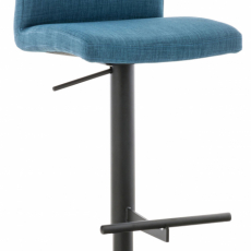Barová židle Cadiz, textil, černá / modrá - 1