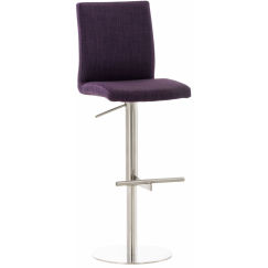 Barová židle Cadiz, textil, ocel / fialová