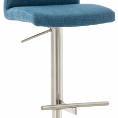 Barová židle Cadiz, textil, ocel / modrá - 1