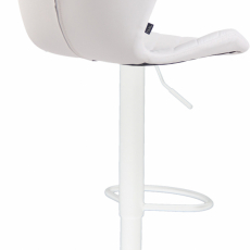 Barová židle Cork, syntetická kůže, bílá / bílá - 4
