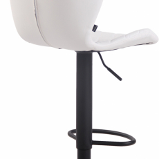 Barová židle Cork, syntetická kůže, černá / bílá - 4