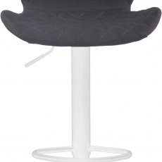 Barová židle Cork, textil, bílá / černá - 2