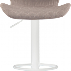 Barová židle Cork, textil, bílá / taupe - 4