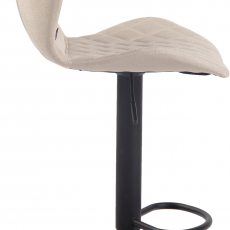 Barová židle Cork, textil, černá / krémová - 3