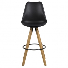 Barová židle Damian (SET 2 ks), černá - 3