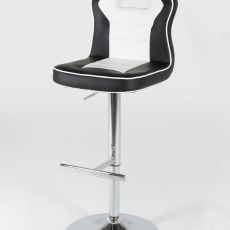 Barová židle Dolphin (SET 2 ks) černá / bílá - 1