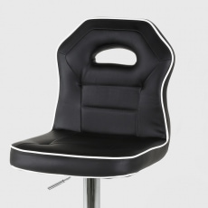 Barová židle Dolphin (SET 2 ks) černá / bílá - 6