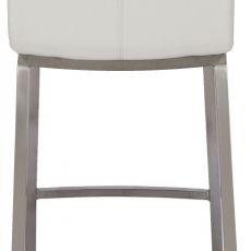 Barová židle Dundalk, ocel / bílá - 5