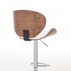 Barová židle Edward ořech, bílá - 4