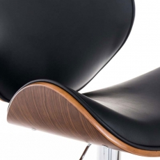 Barová židle Edward ořech, černá - 6