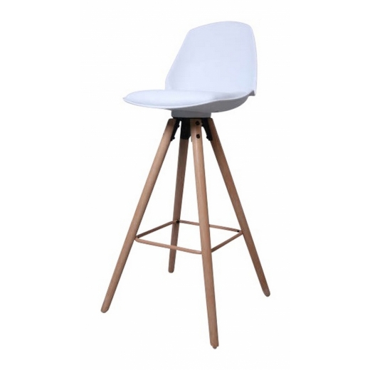 Barová židle Eslo, bílá - 1