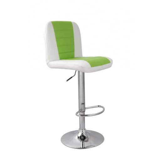 Barová židle Felix bílá / zelená - 1