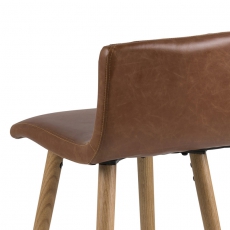 Barová židle Fredy (SET 2 ks), koňaková kůže - 7