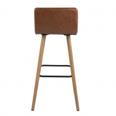 Barová židle Fredy (SET 2 ks), koňaková kůže - 6