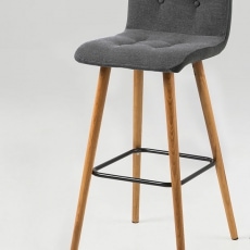 Barová židle Fredy (SET 2 ks), šedá - 1