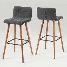 Barová židle Fredy (SET 2 ks), šedá - 5