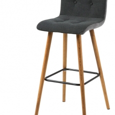 Barová židle Fredy (SET 2 ks), tm. šedá - 1