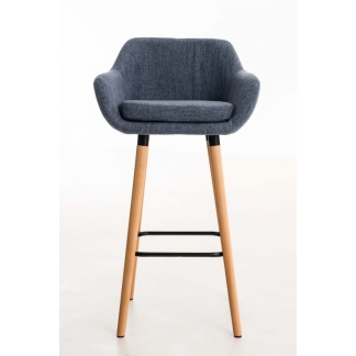 Barová židle Grane (SET 2 ks), modrá