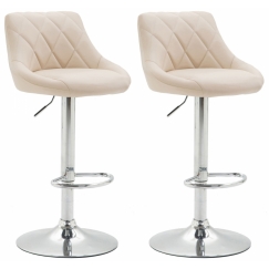 Barová židle Hural (SET 2 ks), bílá